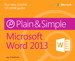 Microsoft Word 2013 Plain & Simple